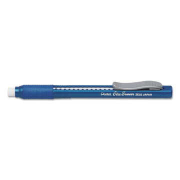 Pentel® Clic Eraser Grip Eraser, For Pencil Marks, White Eraser, Blue Barrel freeshipping - TVN Wholesale